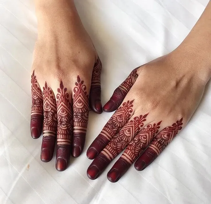 back finger mehndi design photos