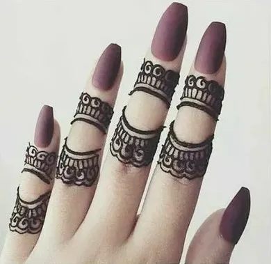 back finger mehndi design pic