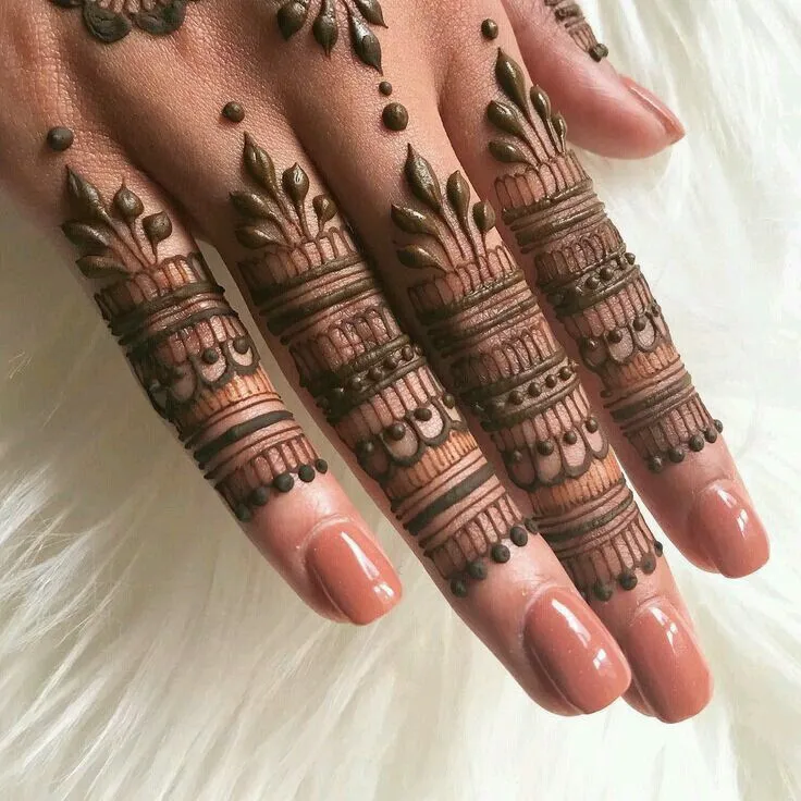back finger mehndi design pic