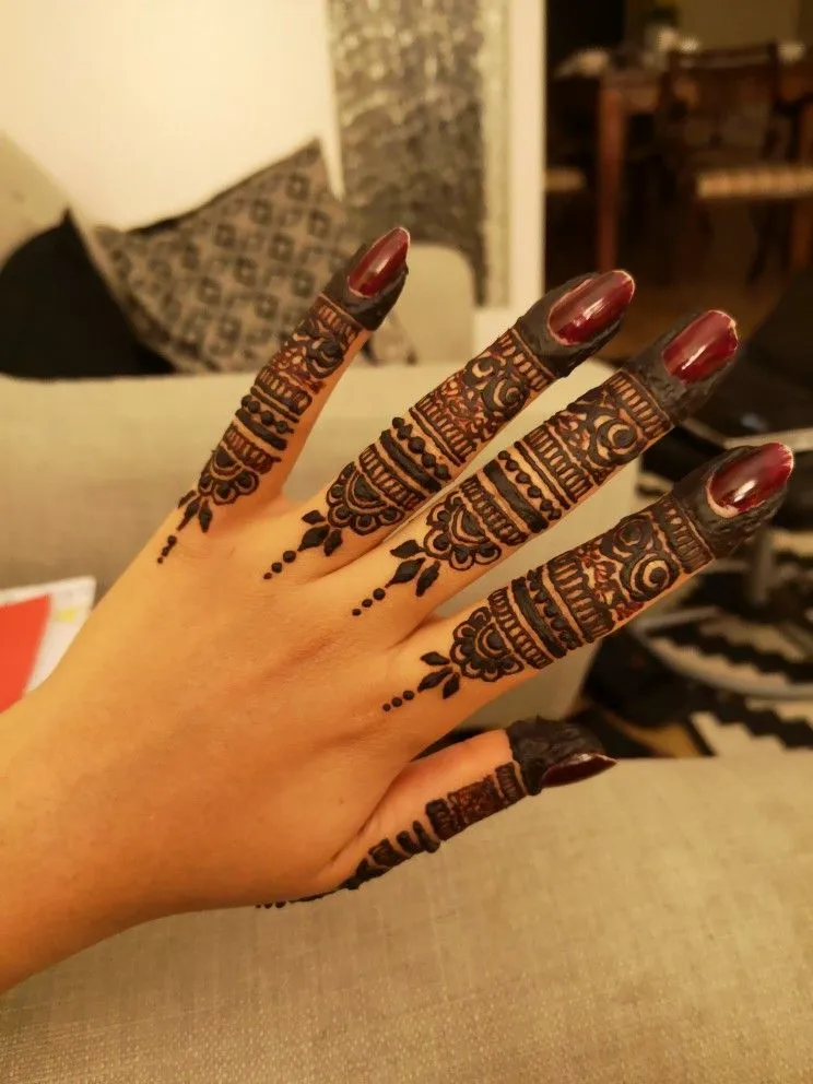 back finger mehndi design pic