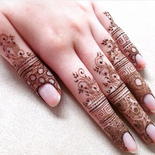 back finger mehndi design pics