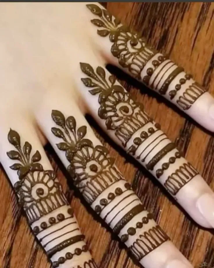 back finger mehndi design pictures