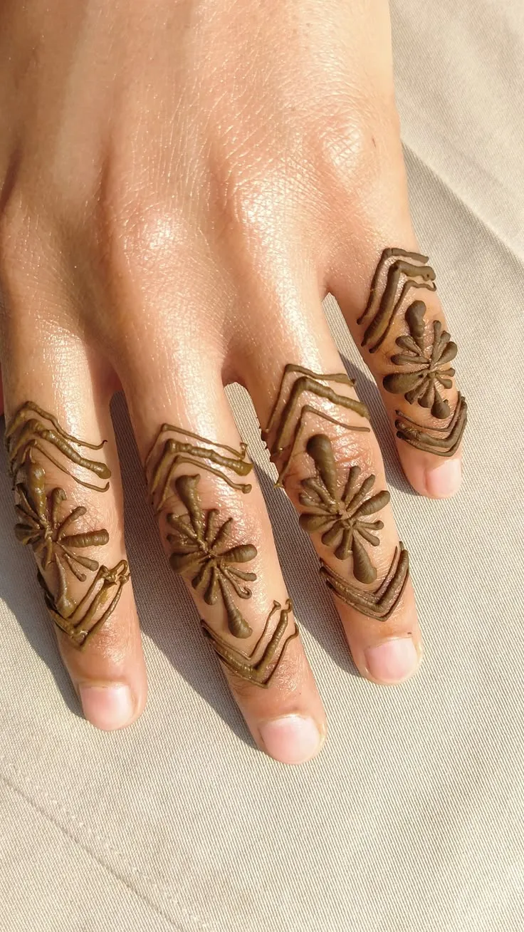 back finger mehndi design pictures