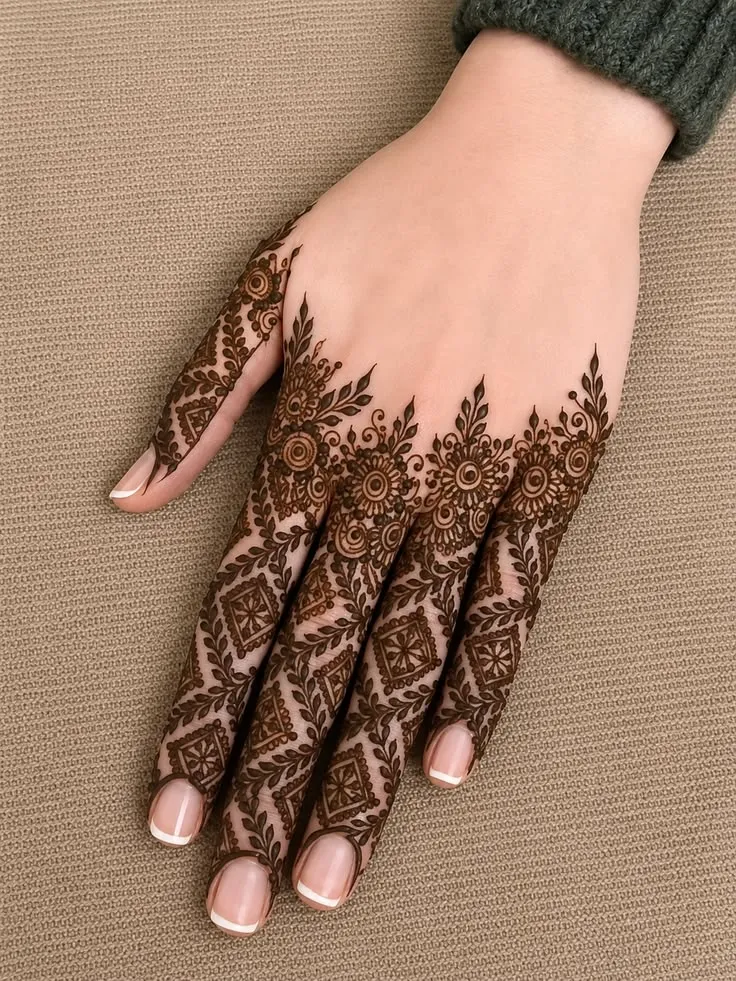 Back Finger Mehndi Design
