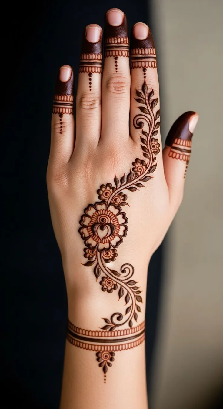 Back Hand Easy Mehndi Design Dp