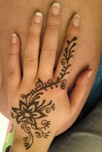 back hand easy mehndi design image