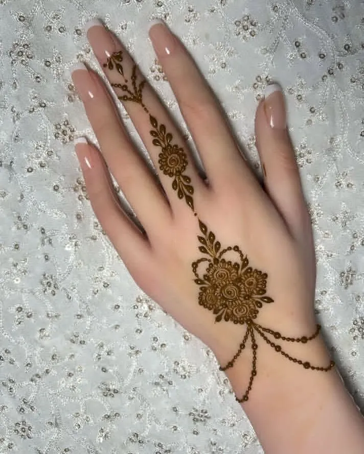 back hand easy mehndi design photo