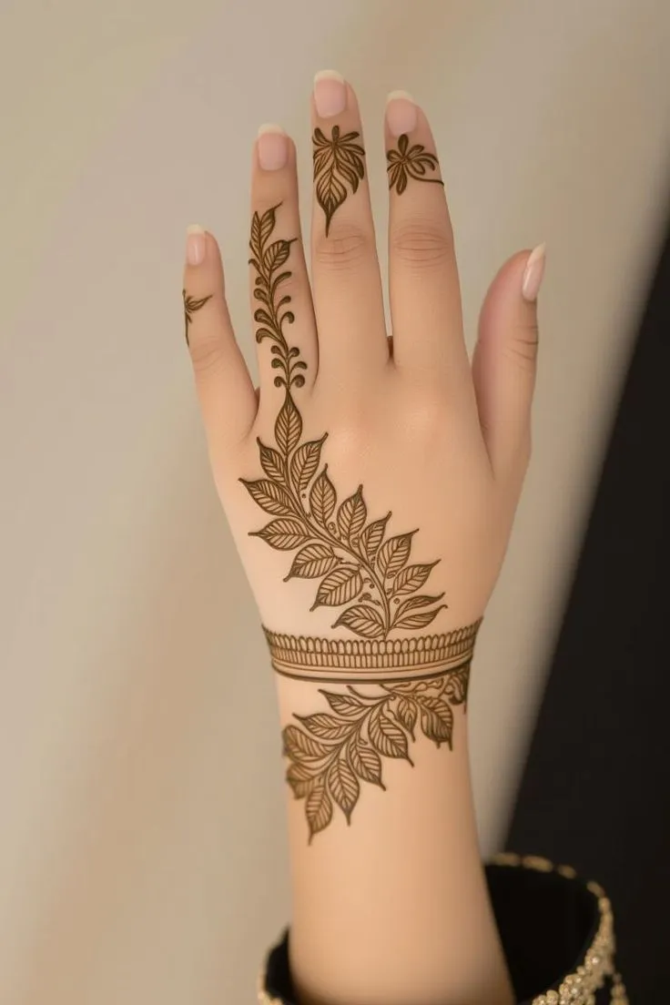 back hand easy mehndi design photo