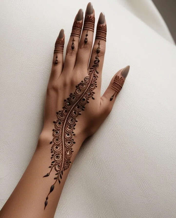 back hand easy mehndi design photo