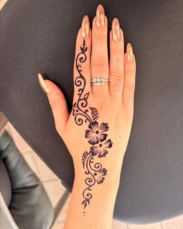 back hand easy mehndi design photo