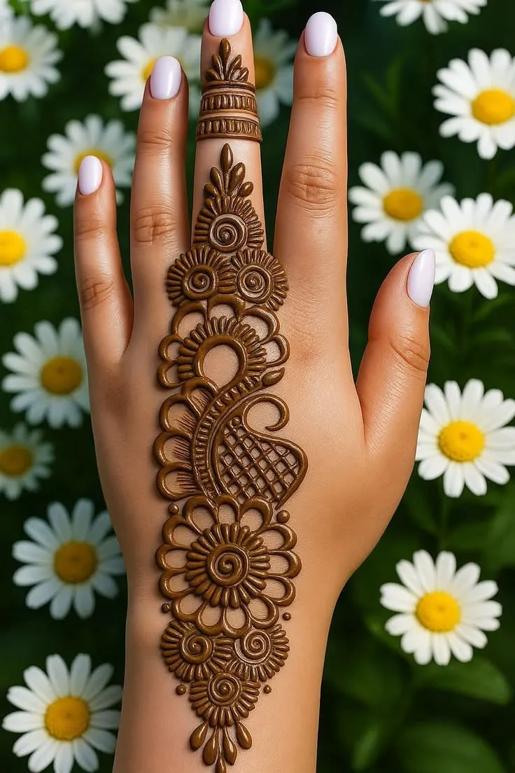 Back Hand Easy Mehndi Design Photos