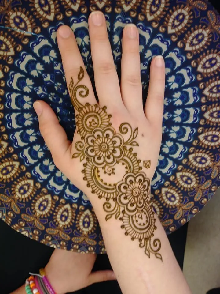 back hand mehndi design image