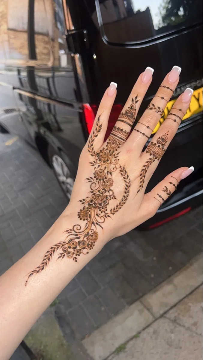 back hand mehndi design photos