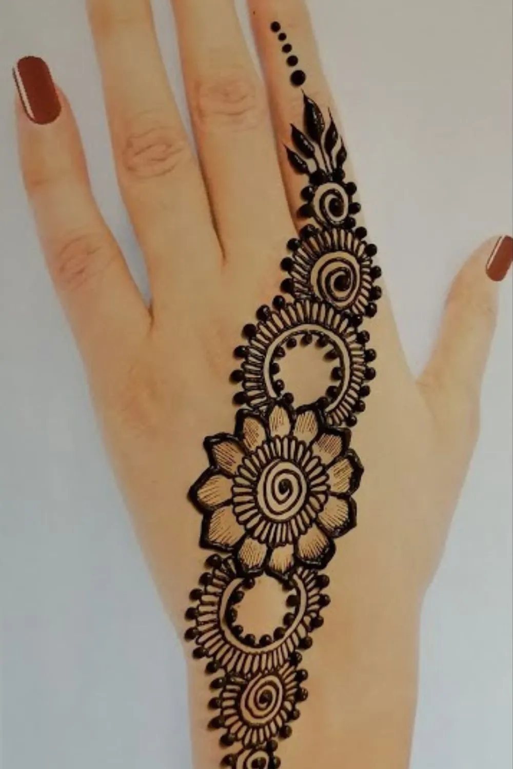 Back Hand Mehndi Design Picture