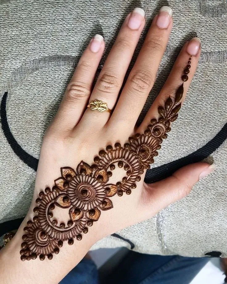 Back Hand Mehndi Design Picture