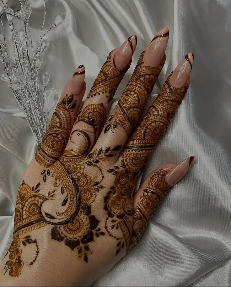 back side hand mehndi design