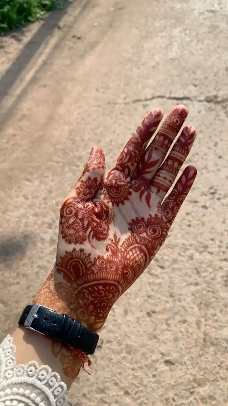 beautiful front hand mehndi design photos