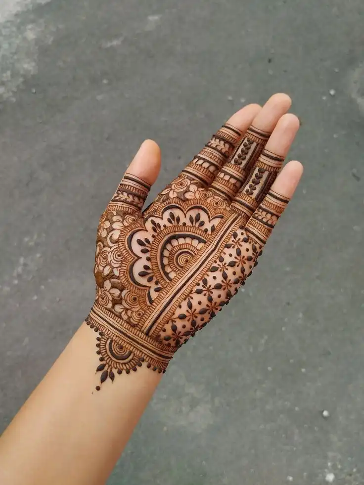 beautiful front hand mehndi design pics