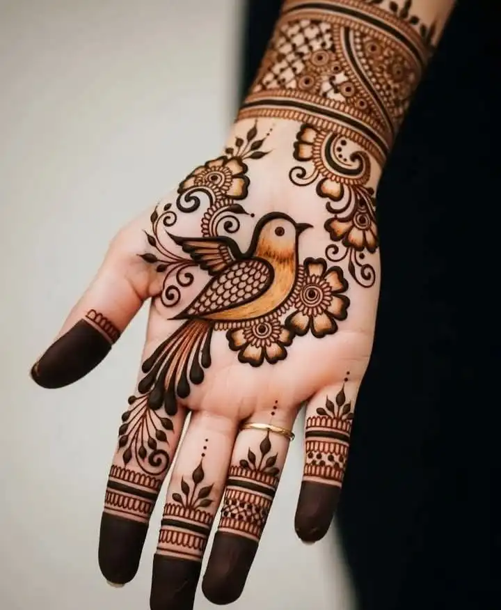 beautiful front hand mehndi design pics
