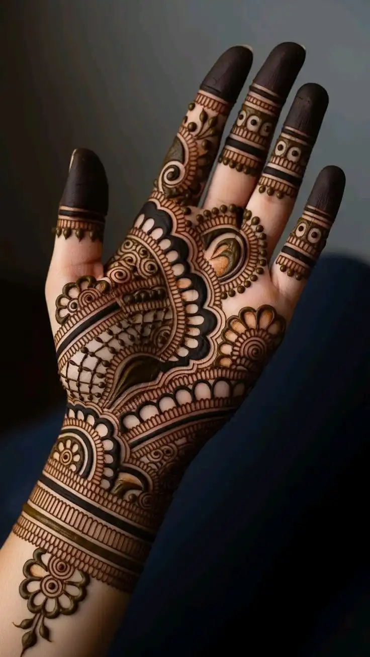 beautiful front hand mehndi design pictures