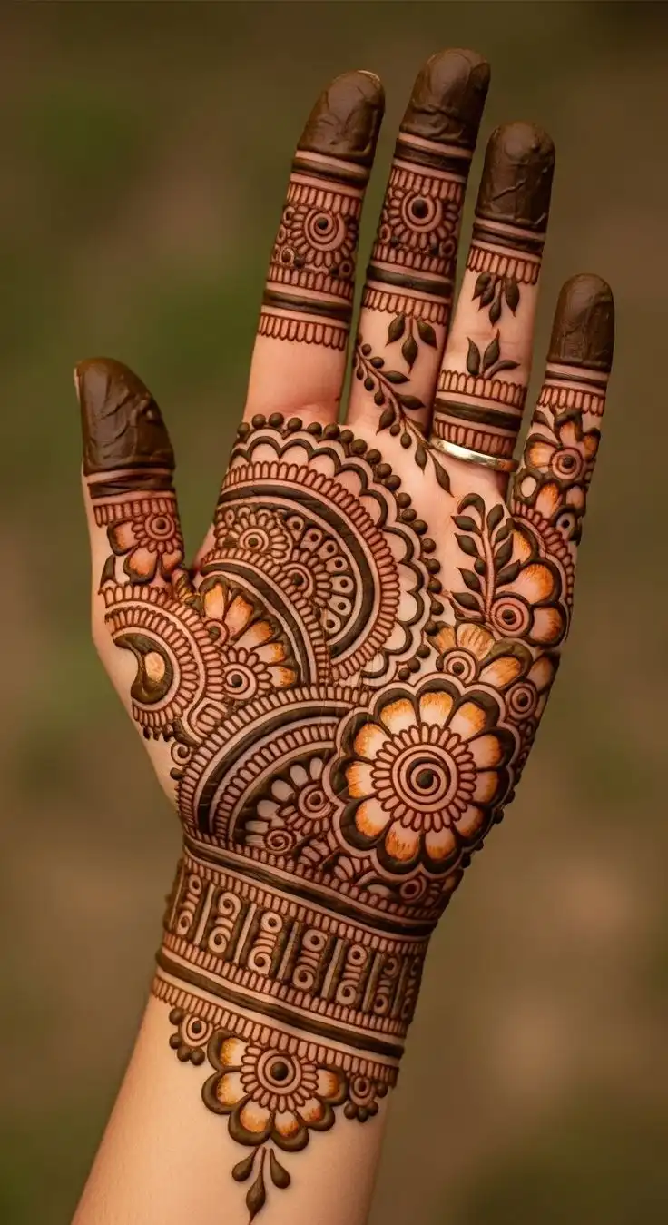 beautiful front hand mehndi designs image