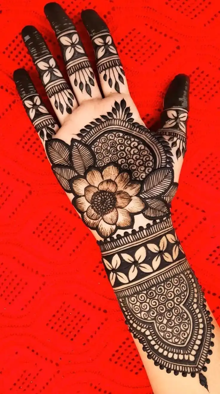 beautiful full hand mehndi design image