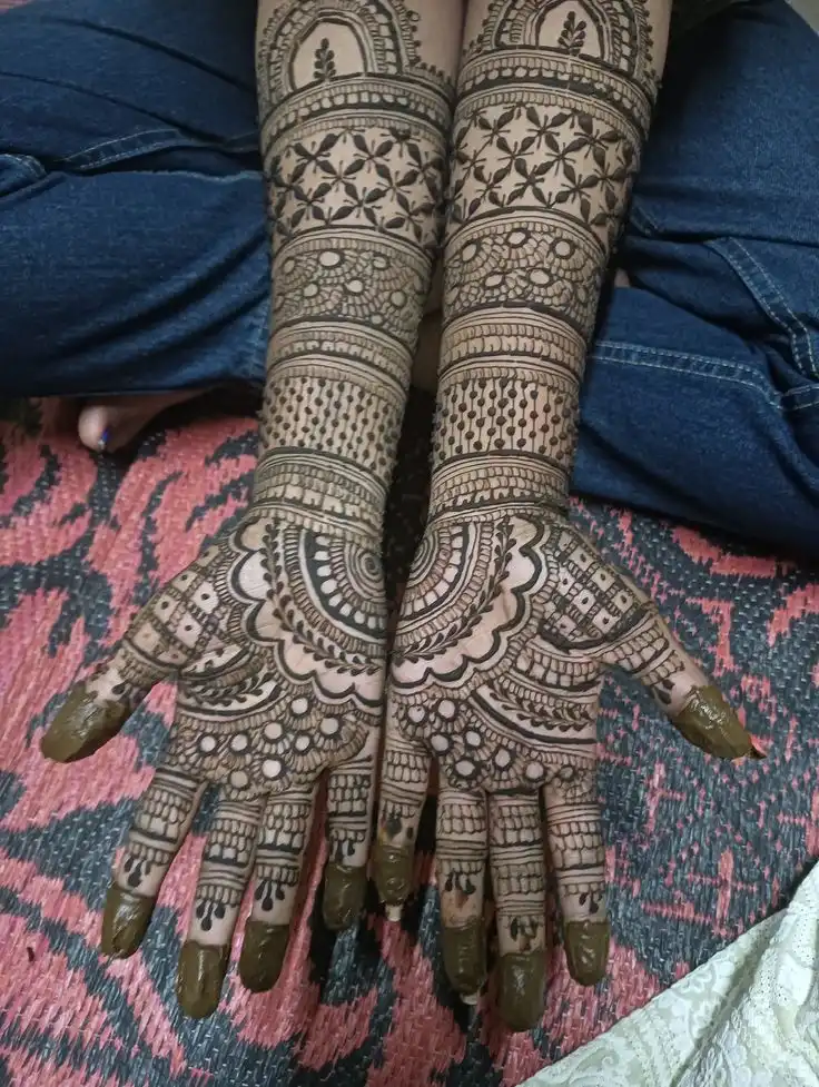 beautiful full hand mehndi design image