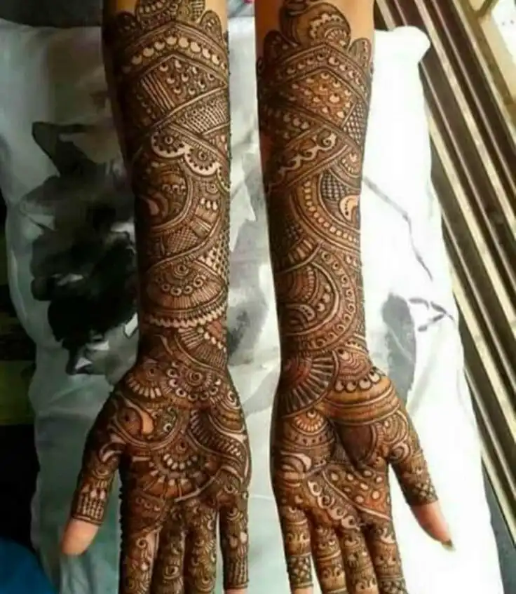 beautiful full hand mehndi designs pic