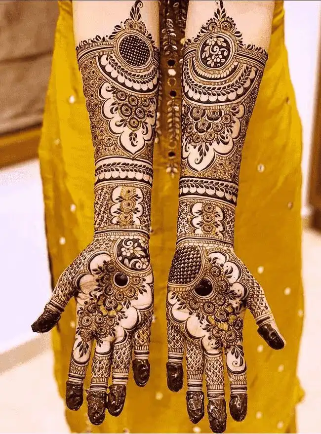 beautiful full hand mehndi designs pics