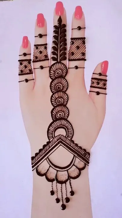 Best Simple Mehndi Photo Design