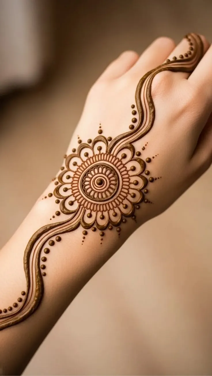 Best Simple Mehndi Pic Design