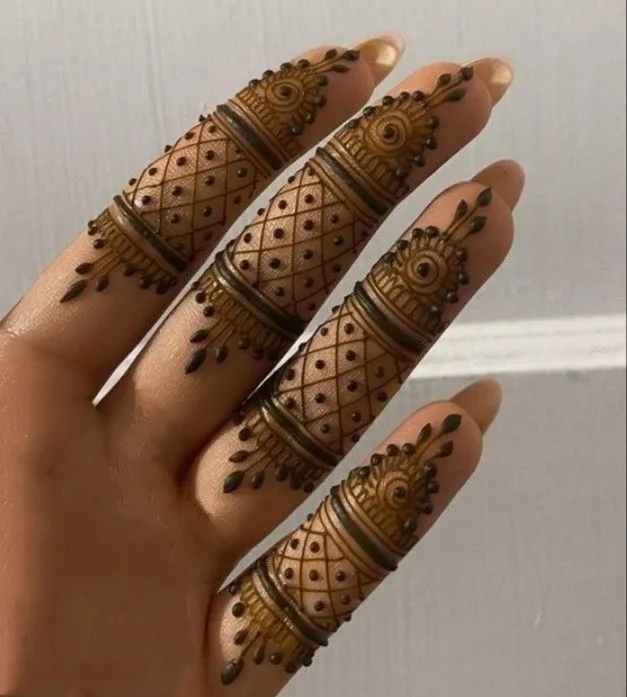 Easy And Simple Finger Mehndi Design Pic