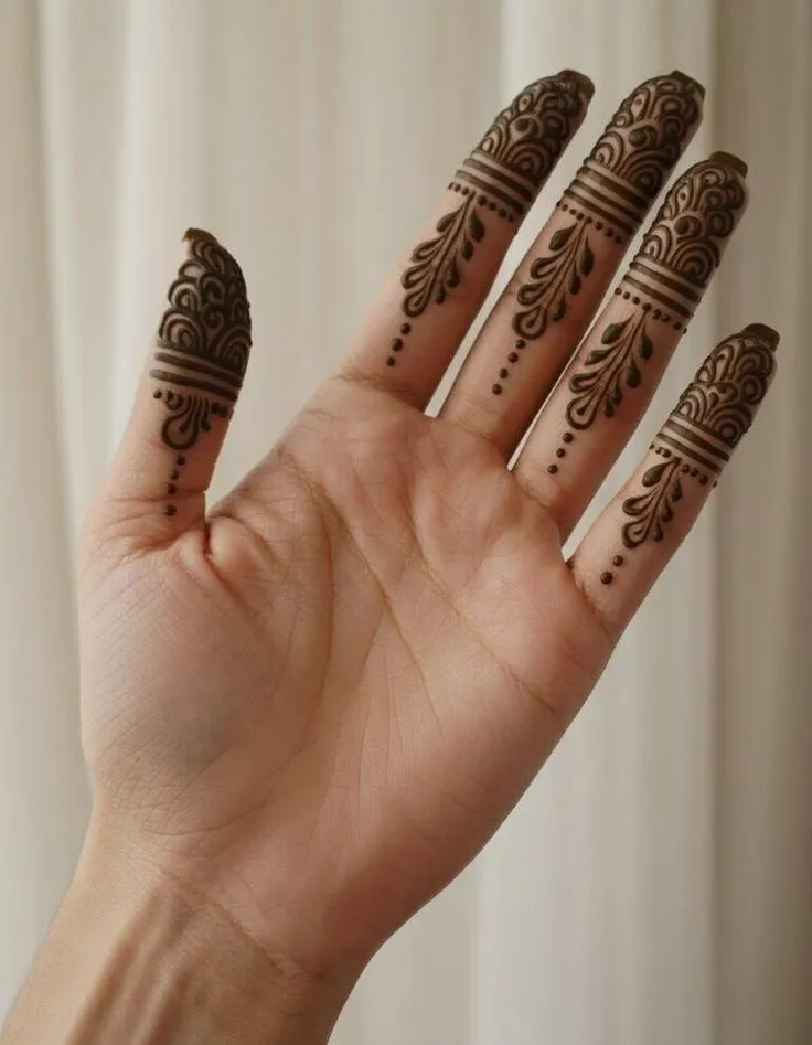 Easy And Simple Finger Mehndi Design
