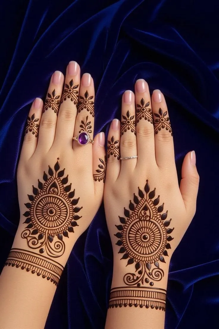 Easy Back Hand Mehndi Design
