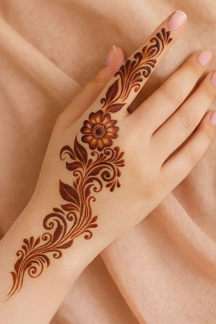 easy back hand mehndi design photos