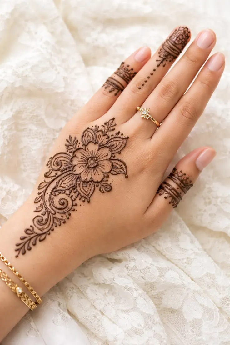 Easy Back Hand Mehndi Designs Picture
