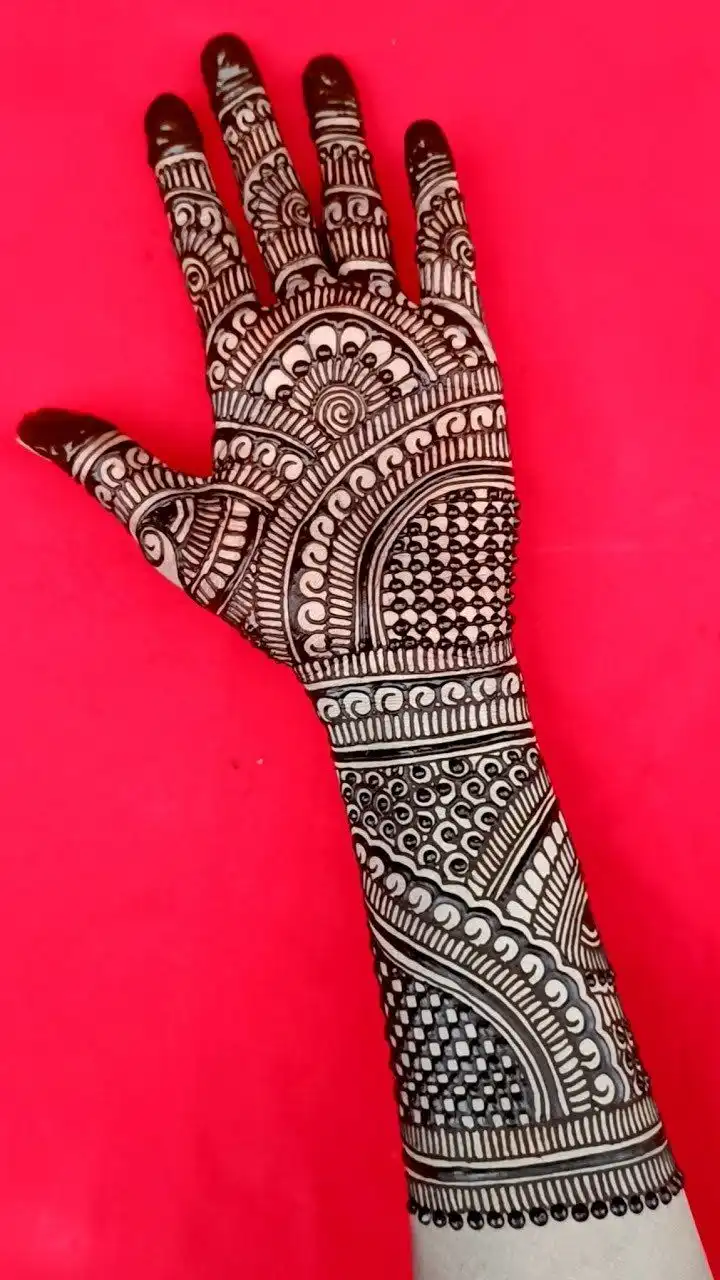 easy full hand mehndi designs images