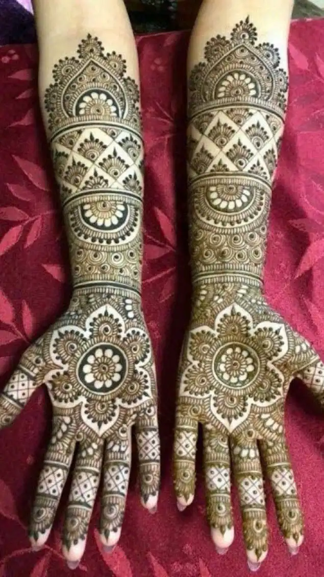 easy full hand mehndi designs images