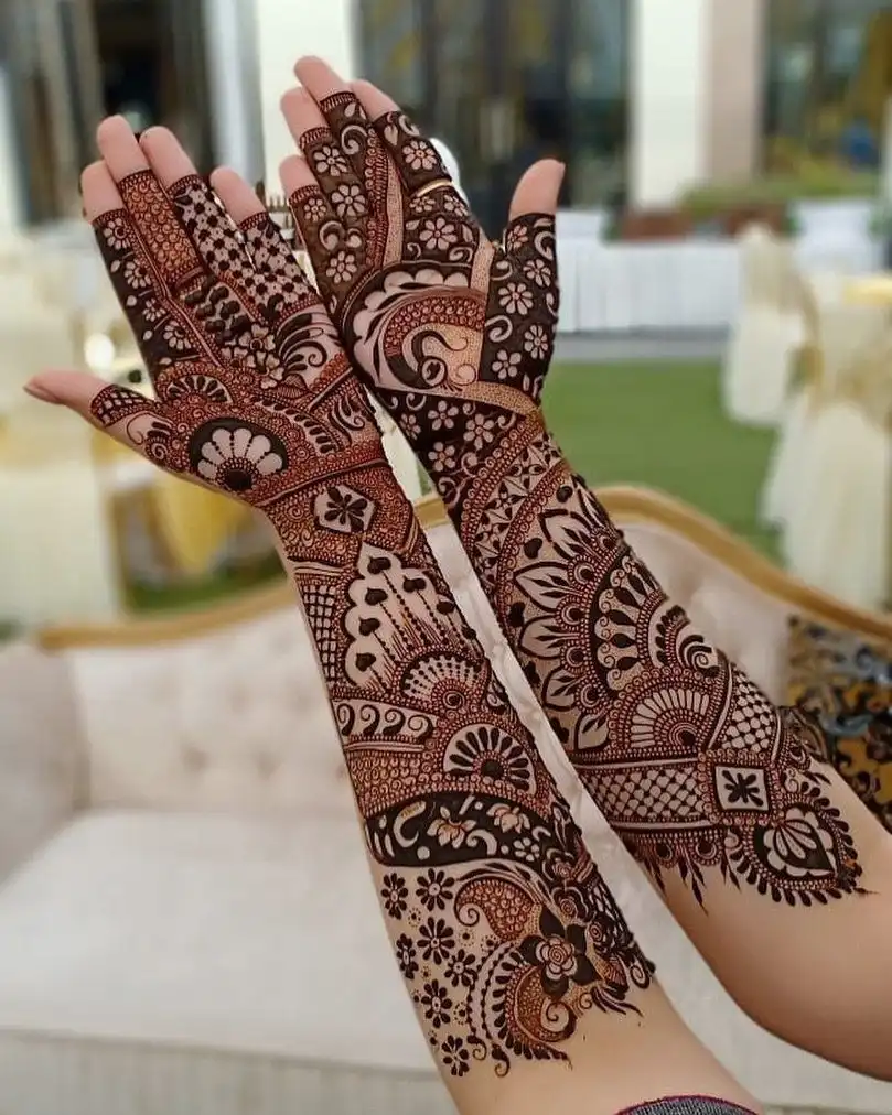 easy full hand mehndi designs images