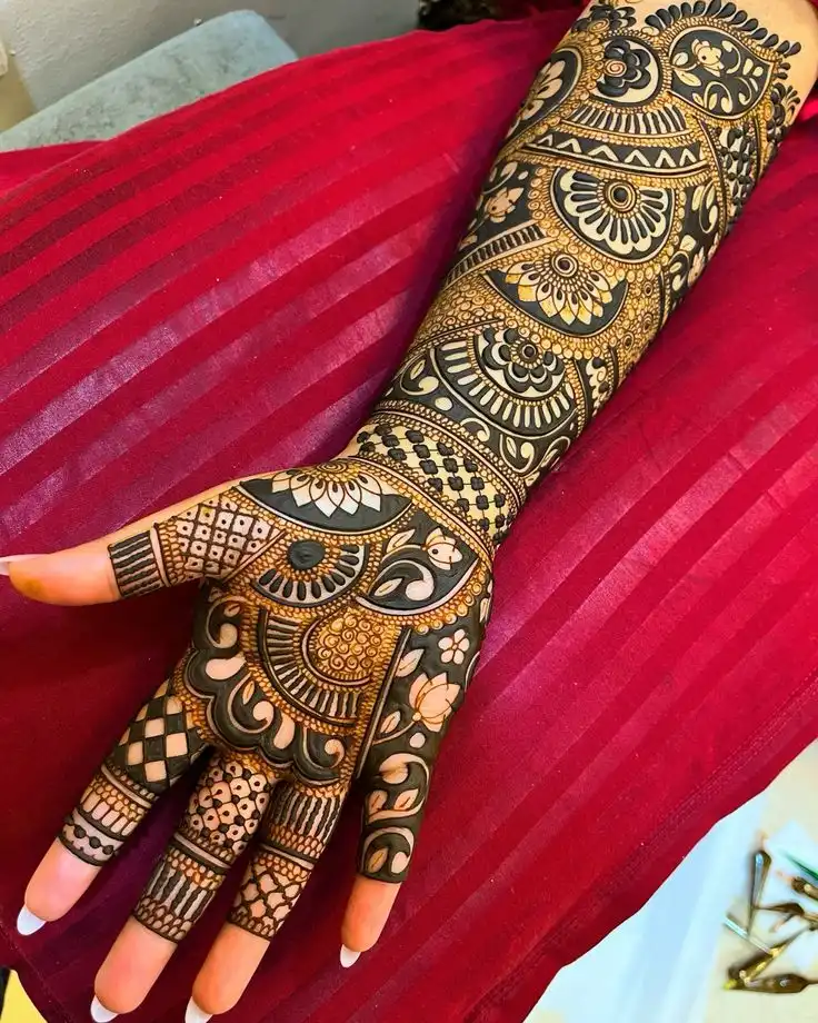 easy full hand mehndi designs photos