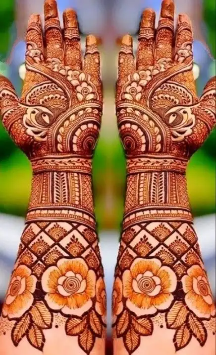 easy full hand mehndi designs pictures