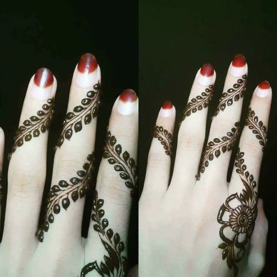 finger mehndi design easy and beautiful