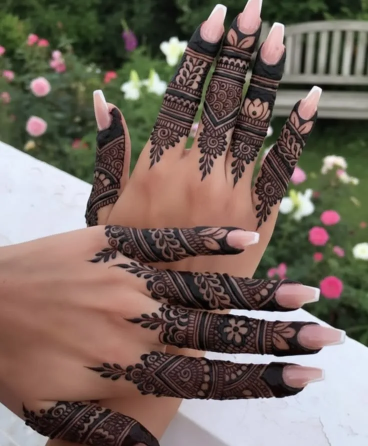 finger mehndi design images