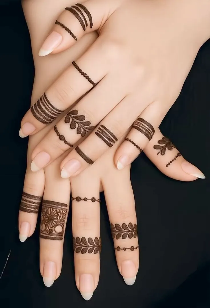 finger mehndi design images