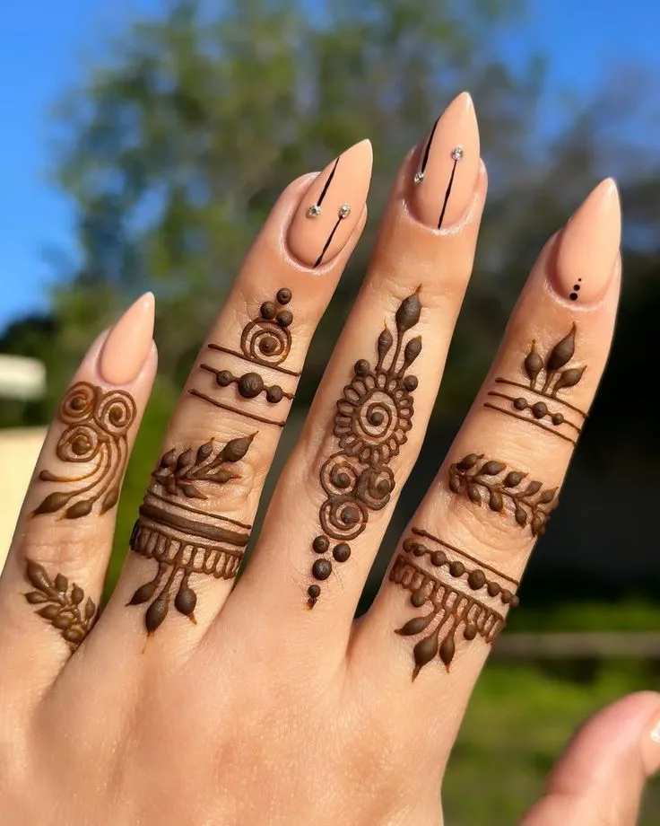 finger mehndi design images