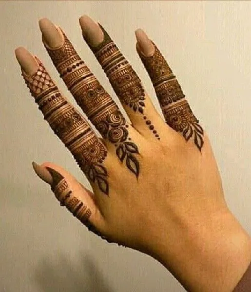 finger mehndi design images