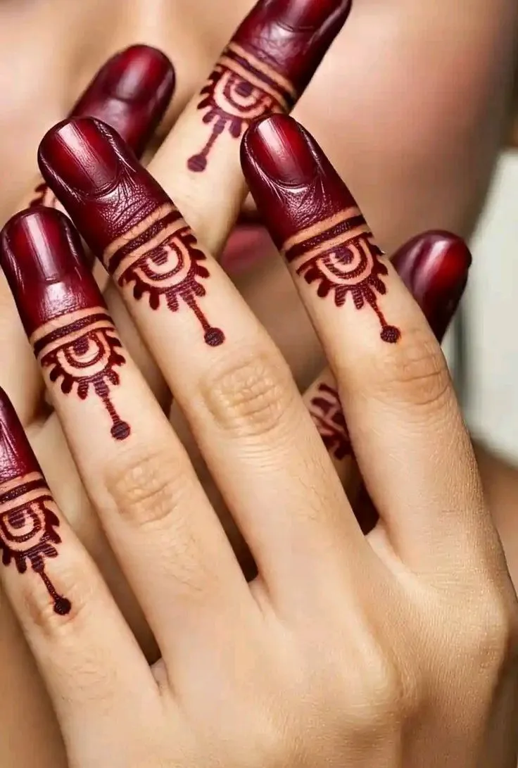 finger mehndi design photos