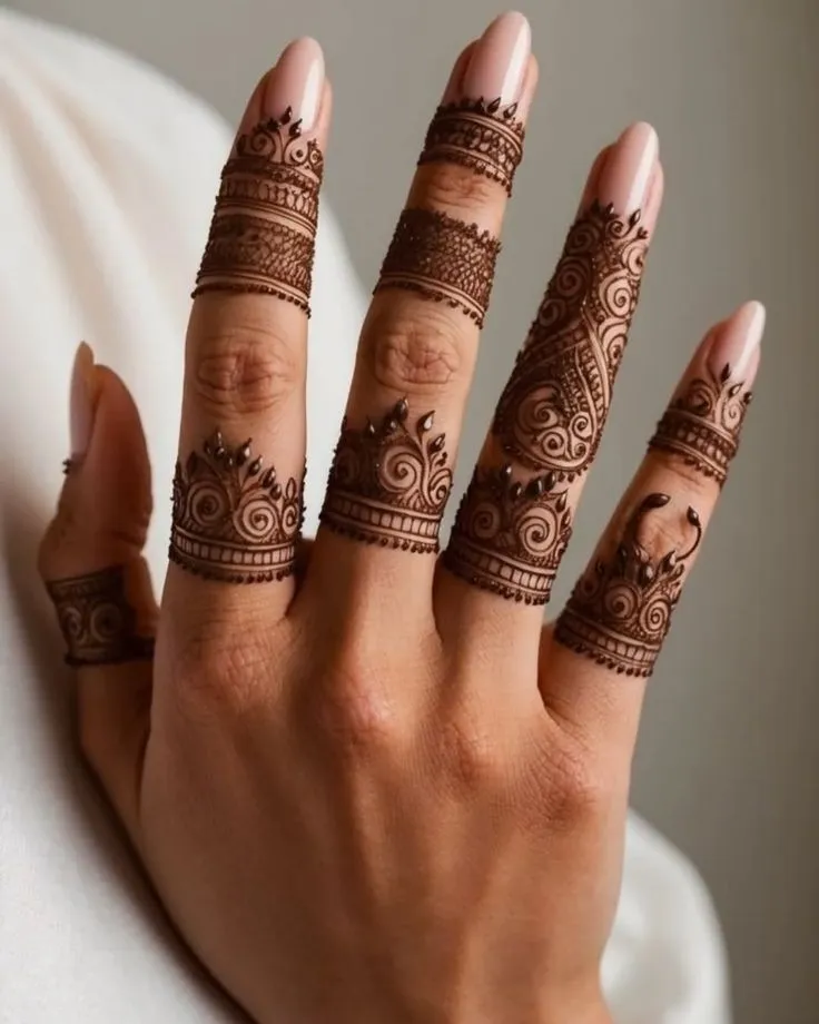 finger mehndi design pics