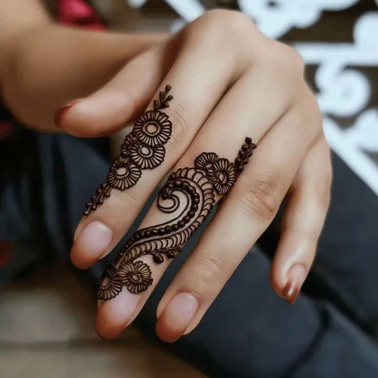 finger mehndi design pics