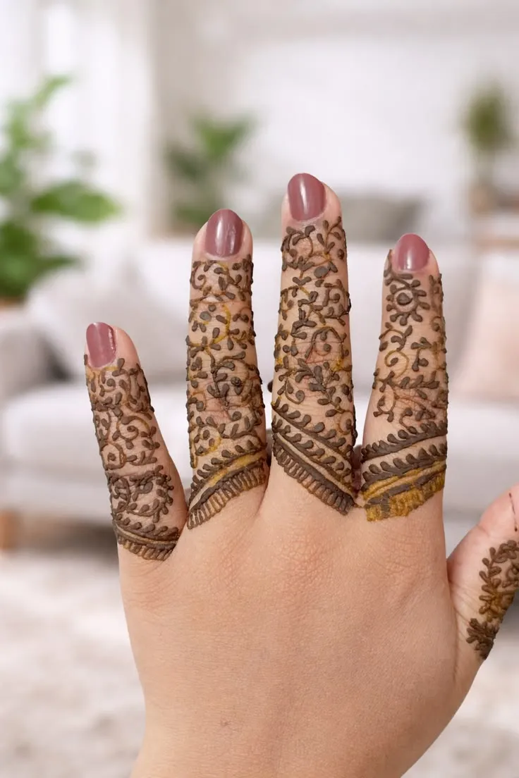 finger mehndi design pics